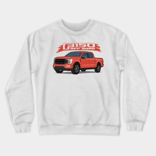 Car truck off road  f-150 orange Crewneck Sweatshirt